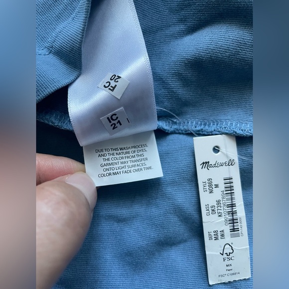 New Madewell NYBG Men Blue Design T Shirt Size Medium - Picture 4 of 11